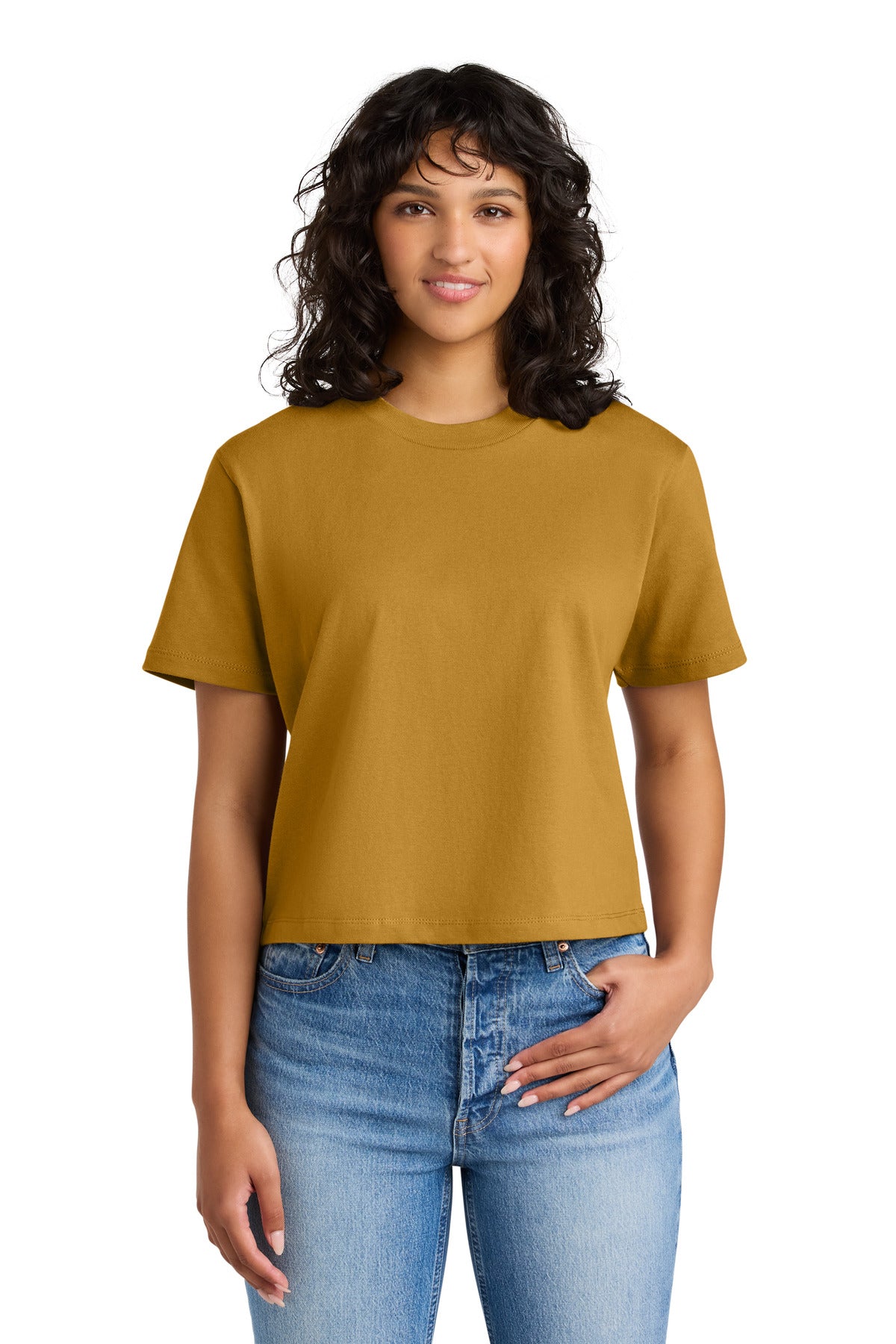 Custom Antique Gold Women's Heavyweight Boxy Tee NL7610, personalized by SanCanDo Swag in Argyle, TX