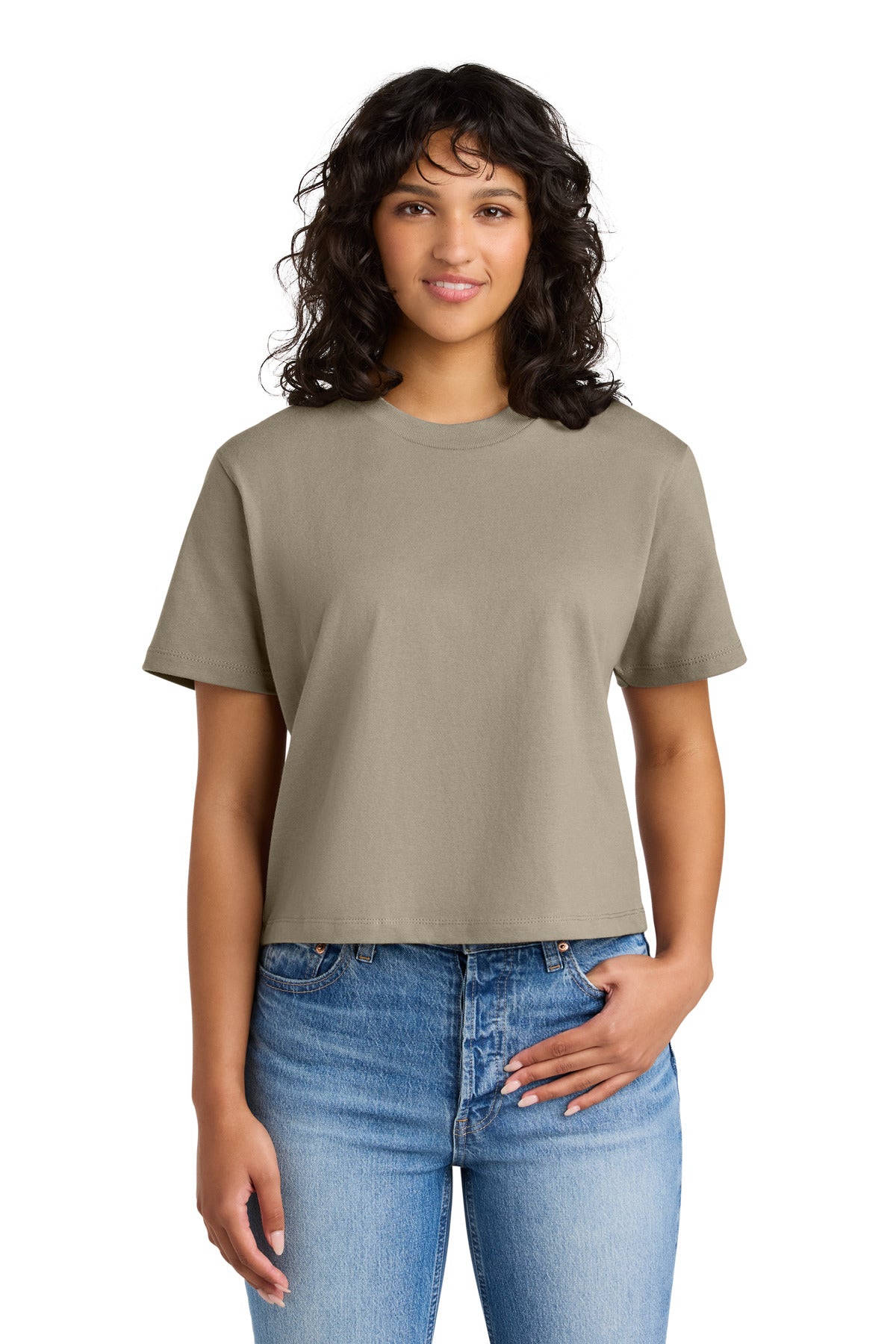 Custom Tan Women's Heavyweight Boxy Tee NL7610, personalized by SanCanDo Swag in Argyle, TX
