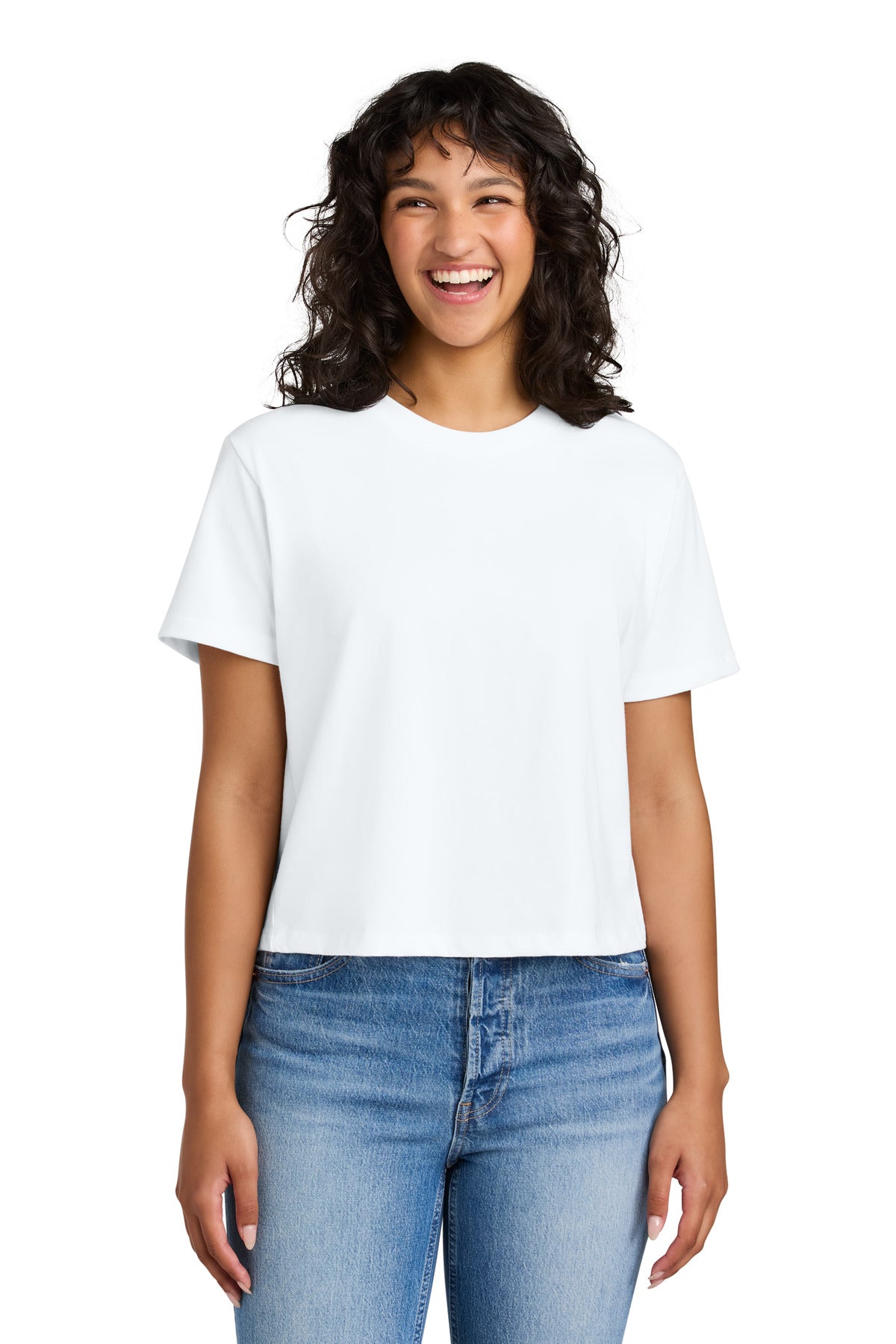 Custom White Women's Heavyweight Boxy Tee NL7610, personalized by SanCanDo Swag in Argyle, TX