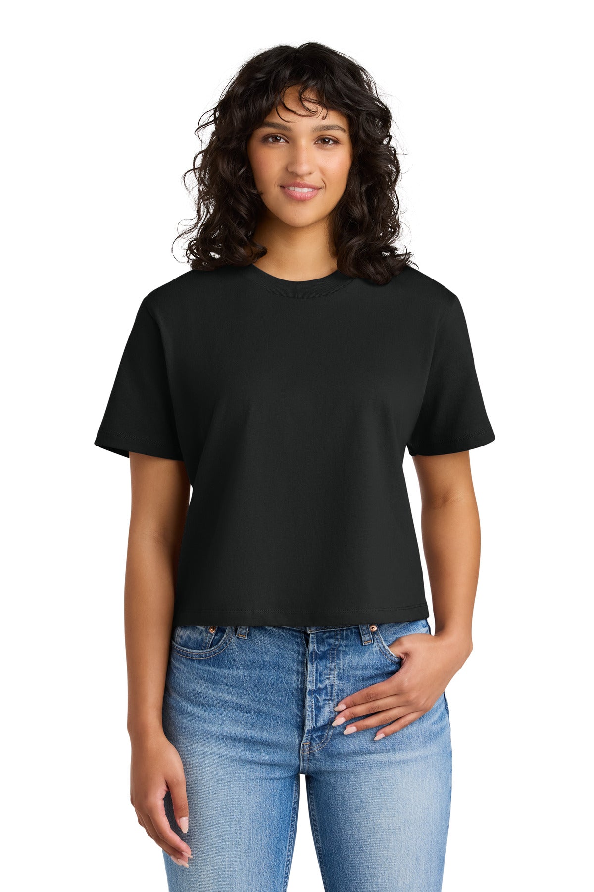 Custom Black Women's Heavyweight Boxy Tee NL7610, personalized by SanCanDo Swag in Argyle, TX