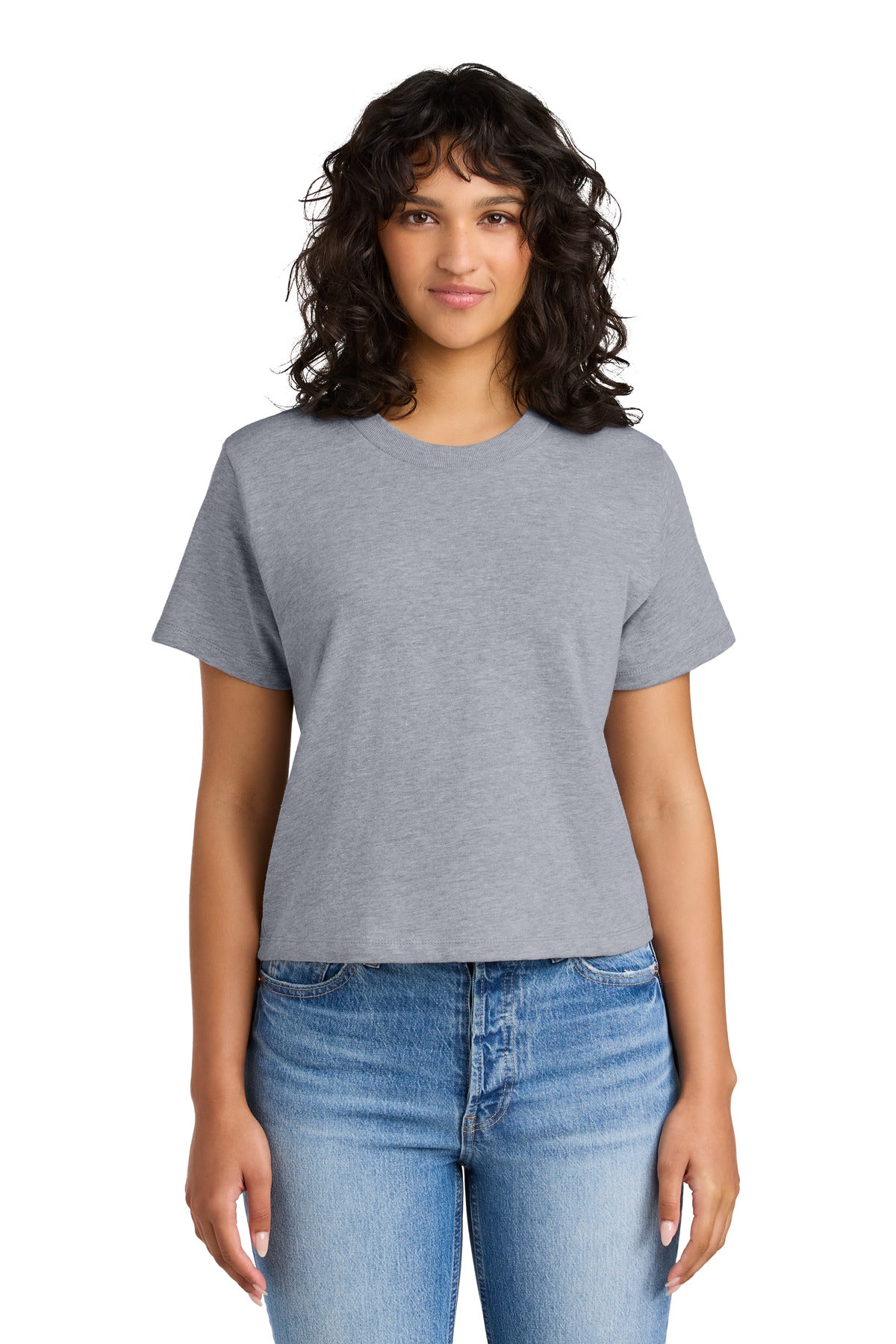 Custom Heather Gray Women's Heavyweight Boxy Tee NL7610, personalized by SanCanDo Swag in Argyle, TX