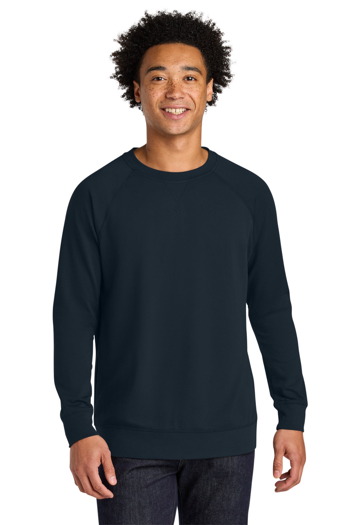 Custom Midnight Navy Laguna Raglan Sweatshirt NL9000, personalized by SanCanDo Swag in Argyle, TX
