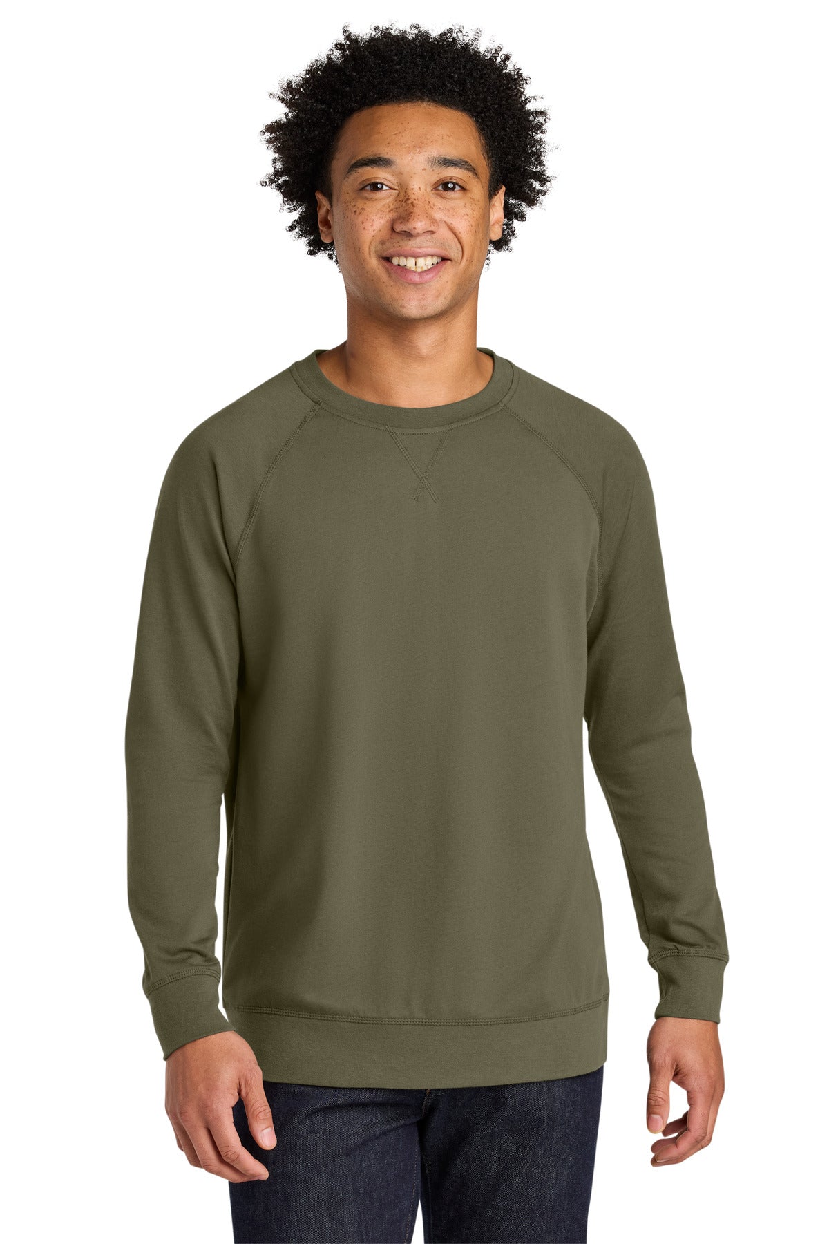 Custom Military Green Laguna Raglan Sweatshirt NL9000, personalized by SanCanDo Swag in Argyle, TX