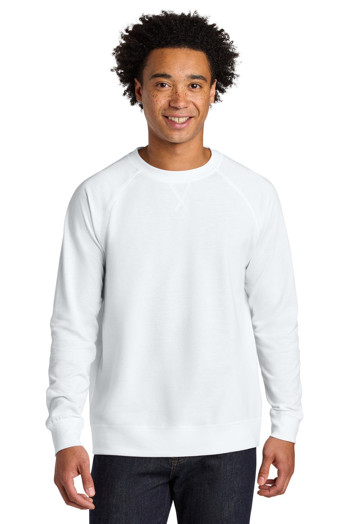 Custom White Laguna Raglan Sweatshirt NL9000, personalized by SanCanDo Swag in Argyle, TX