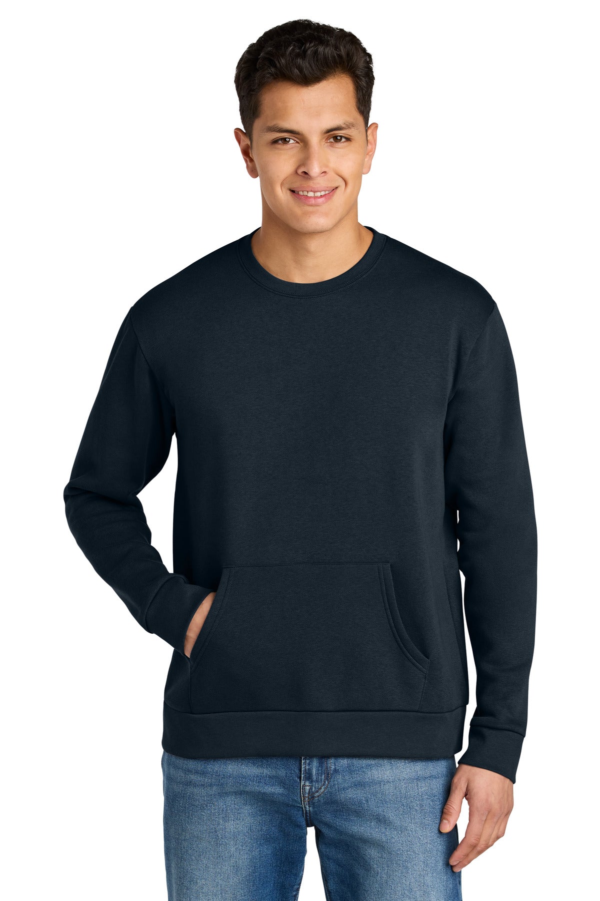 Custom Midnight Navy Santa Barbara Pocket Sweatshirt NL9001, personalized by SanCanDo Swag in Argyle, TX
