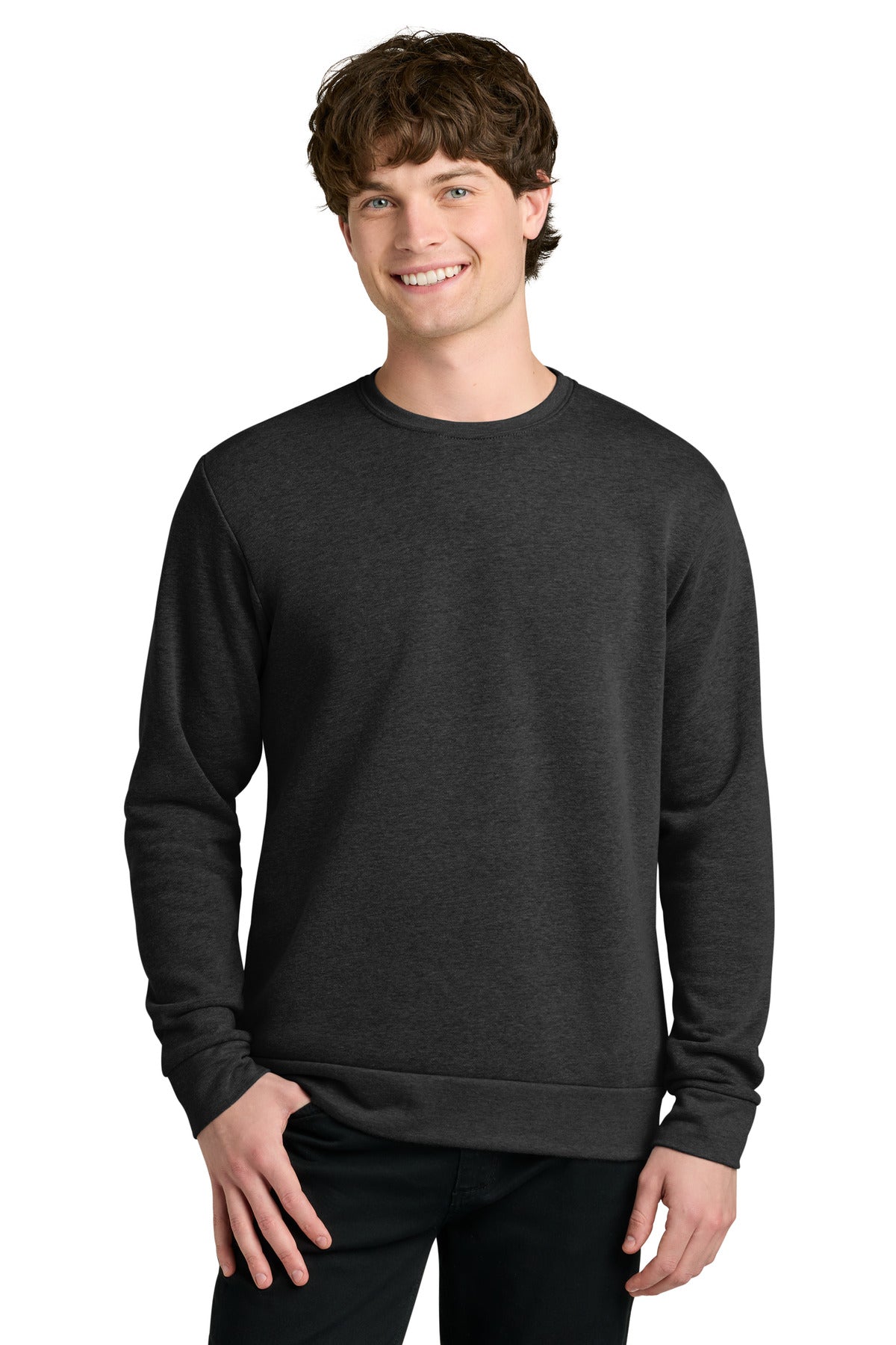 Custom Heather Black Adult Malibu Crewneck NL9002, personalized by SanCanDo Swag in Argyle, TX