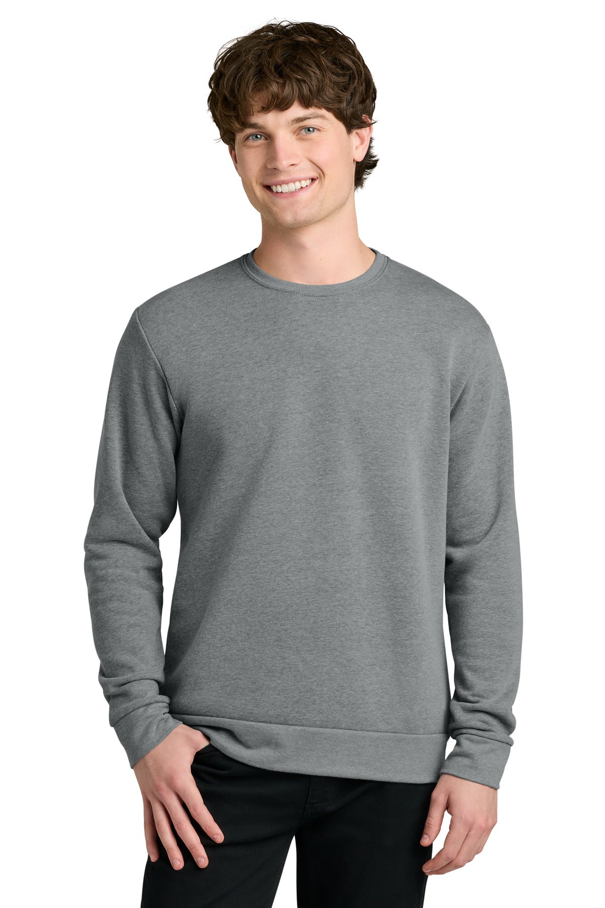 Custom Heather Gray Adult Malibu Crewneck NL9002, personalized by SanCanDo Swag in Argyle, TX