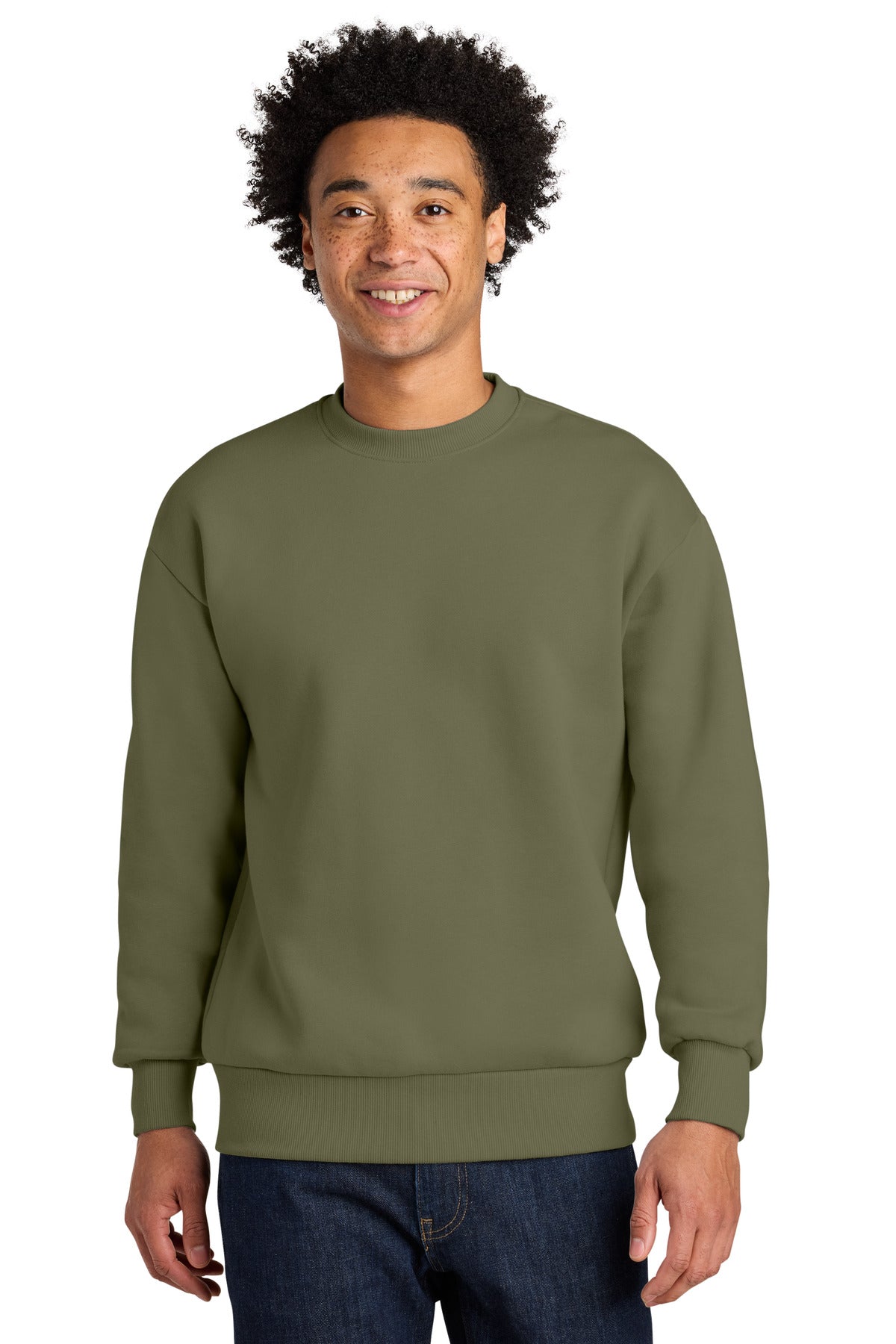 Custom Light Olive Heavyweight Sweatshirt NL9007, personalized by SanCanDo Swag in Argyle, TX