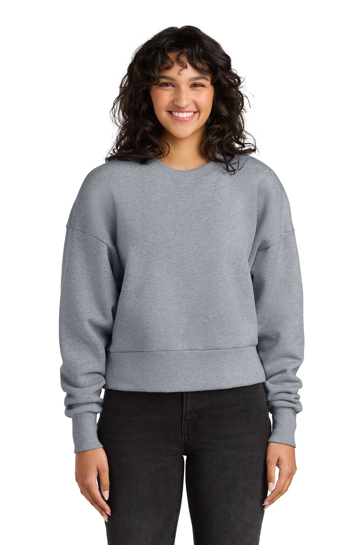 Custom Heather Gray Women's Heavyweight Sweatshirt NL9087, personalized by SanCanDo Swag in Argyle, TX