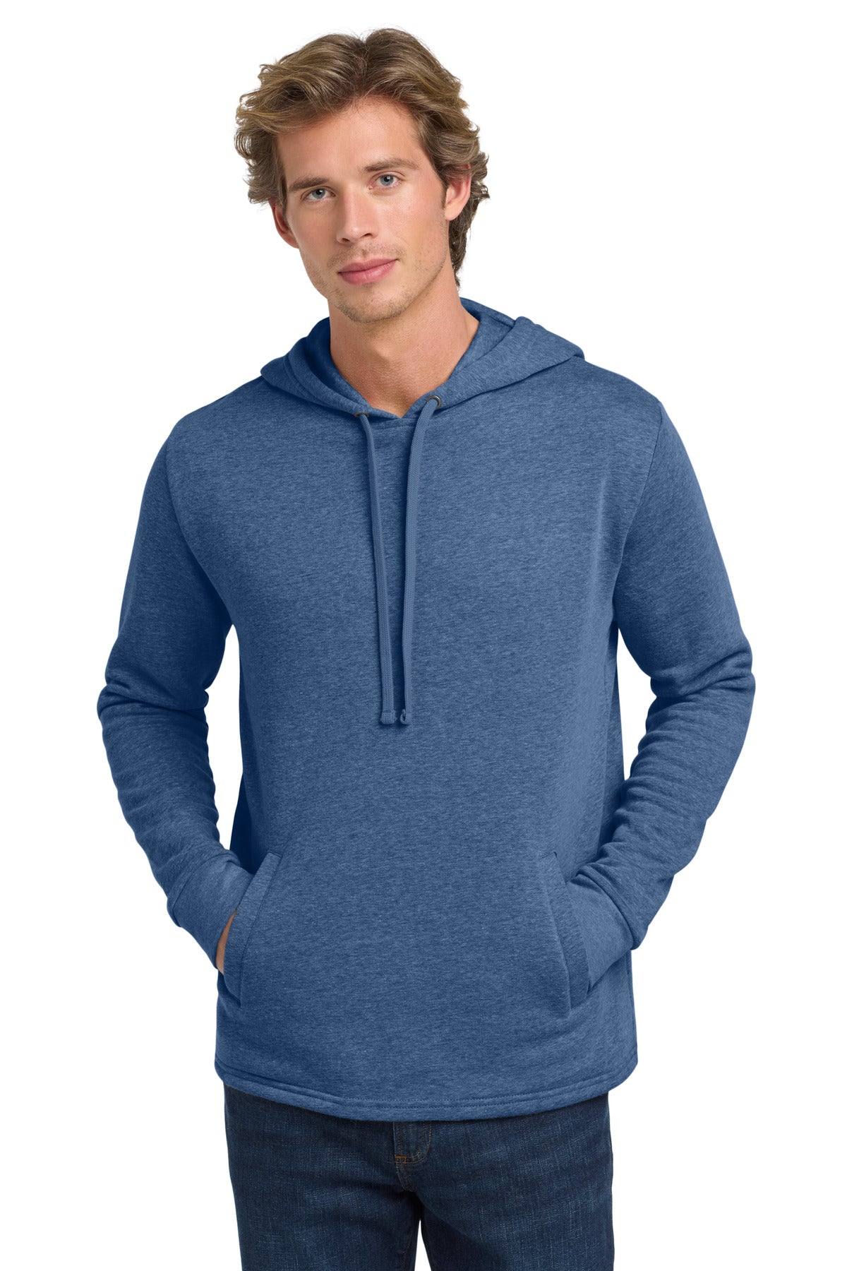 Custom Heather Bay Blue Adult Malibu Pullover Hoodie NL9300, personalized by SanCanDo Swag in Argyle, TX