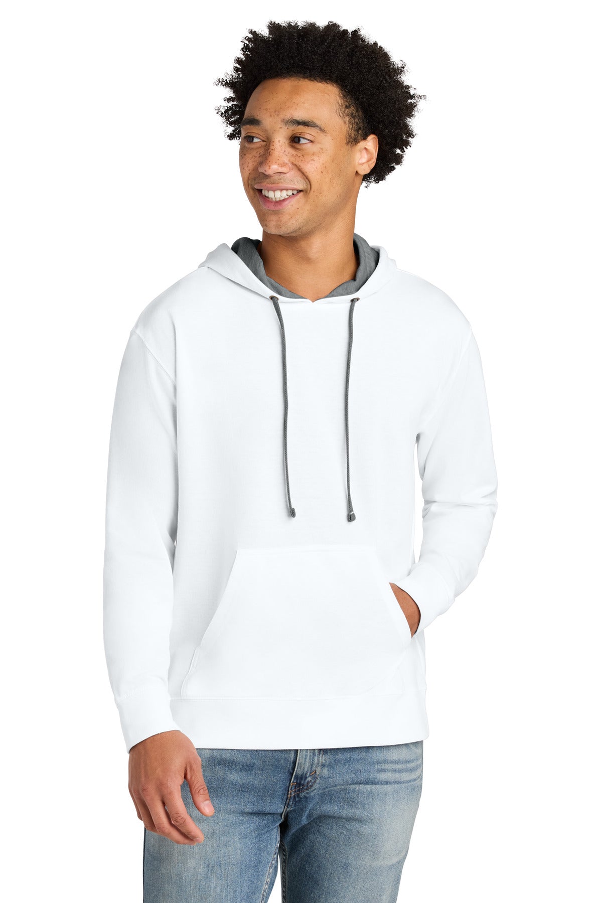 Custom White/ Heather Gray Laguna Hoodie NL9301, personalized by SanCanDo Swag in Argyle, TX