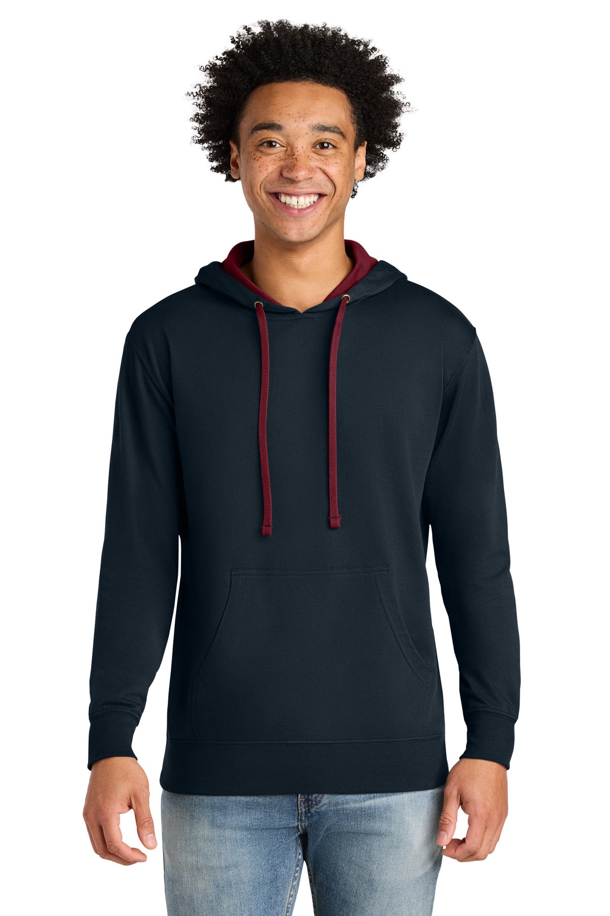 Custom Midnight Navy/ Cardinal Laguna Hoodie NL9301, personalized by SanCanDo Swag in Argyle, TX