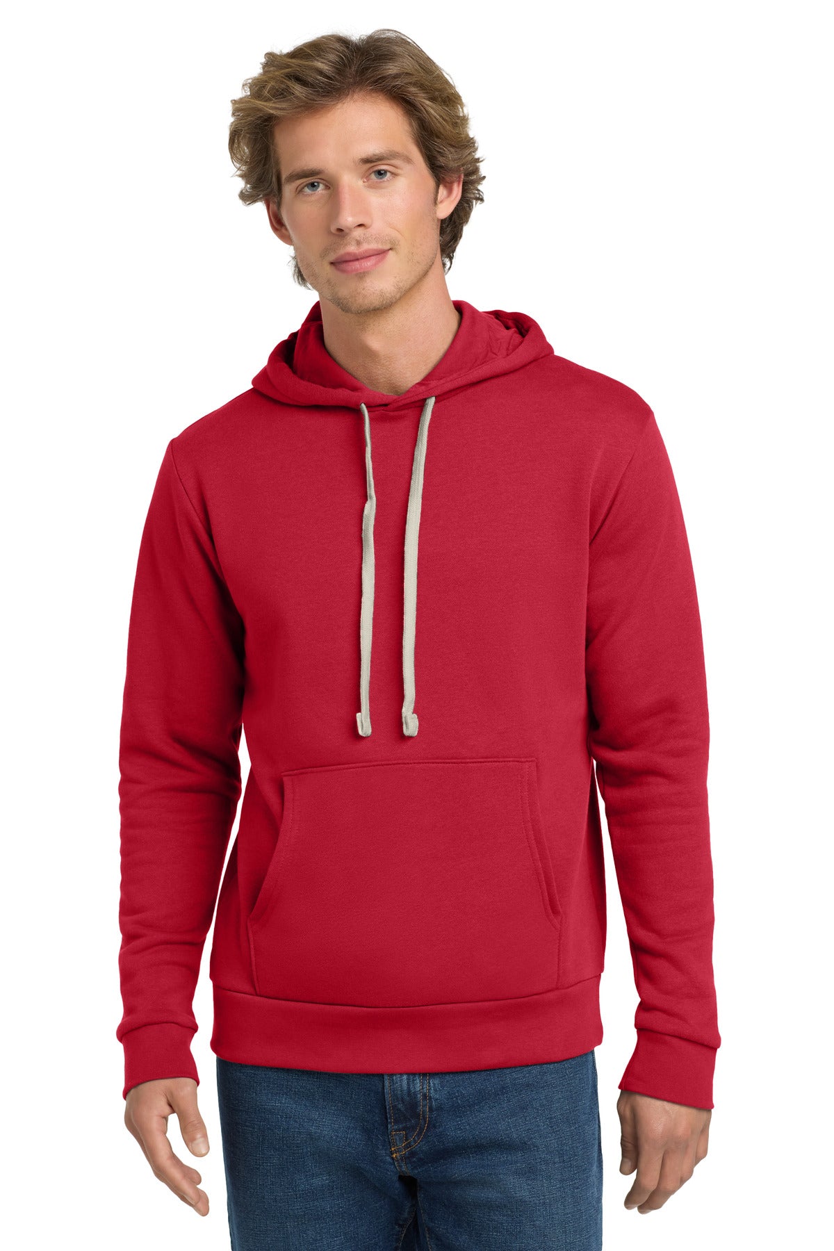 Custom Red Adult Santa Barbara Pullover Hoodie NL9303, personalized by SanCanDo Swag in Argyle, TX