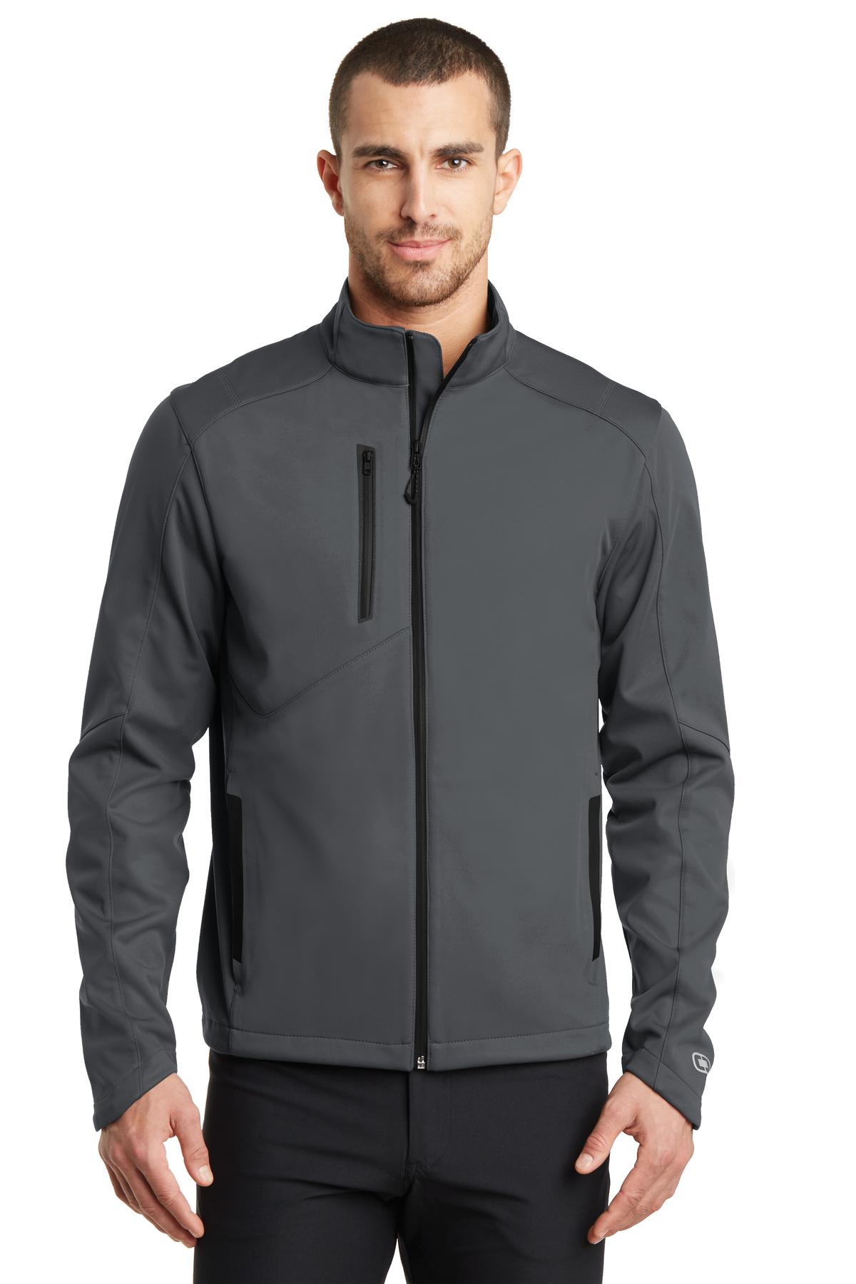 Custom Gear Grey Crux Soft Shell OE720, personalized by SanCanDo Swag in Argyle, TX