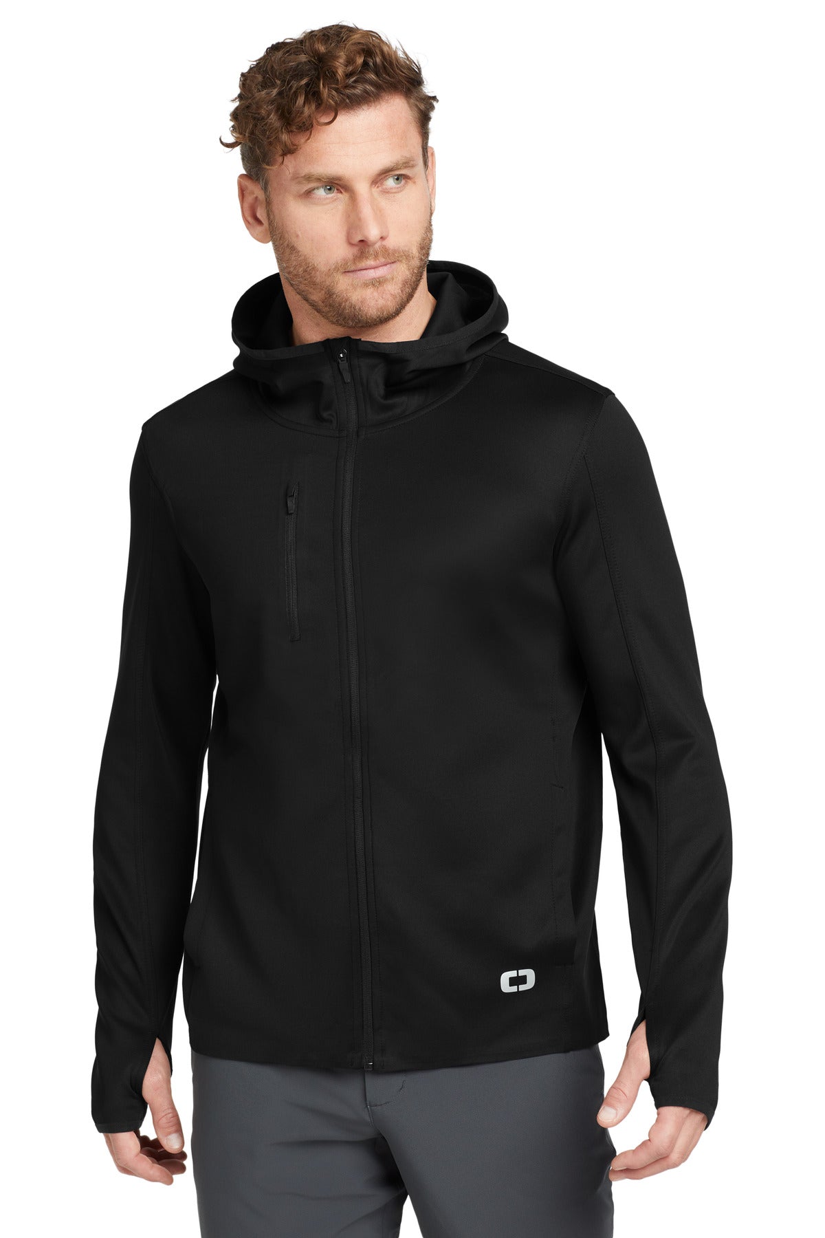 Custom Blacktop Stealth Full-Zip Jacket OE728, personalized by SanCanDo Swag in Argyle, TX