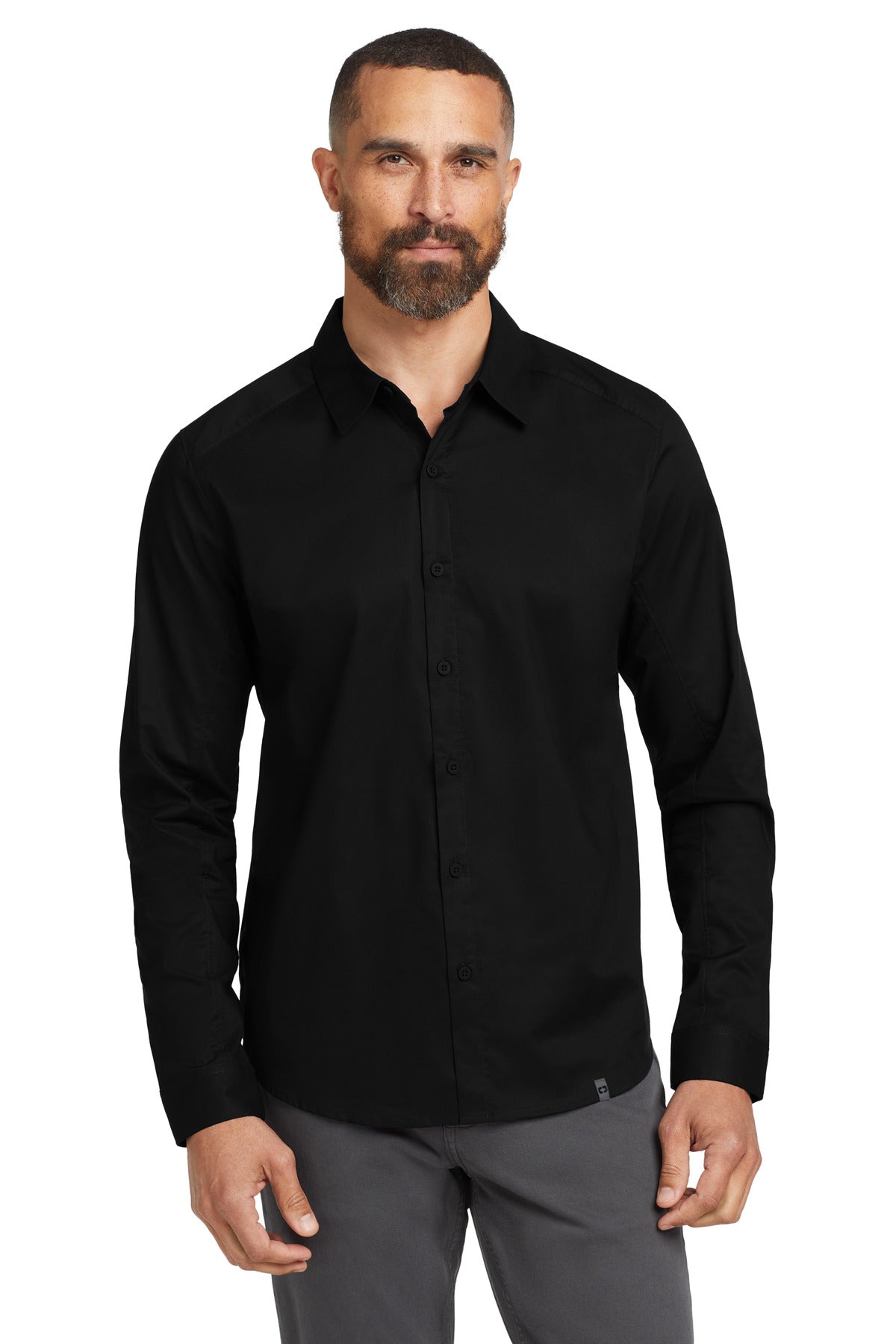 Custom Blacktop Commuter Woven Shirt OG1002, personalized by SanCanDo Swag in Argyle, TX