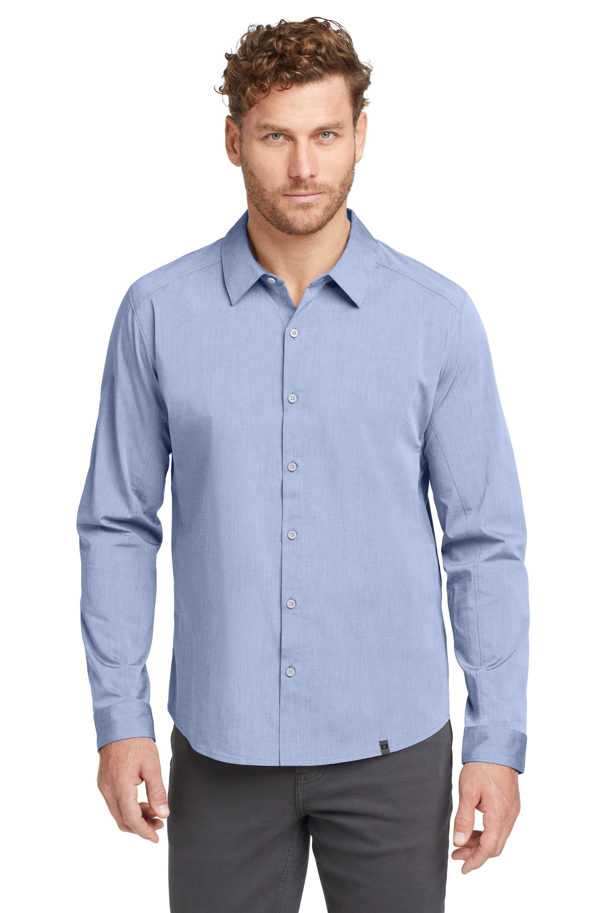 Custom Metal Blue Heather Commuter Woven OG1002, personalized by SanCanDo Swag in Argyle, TX