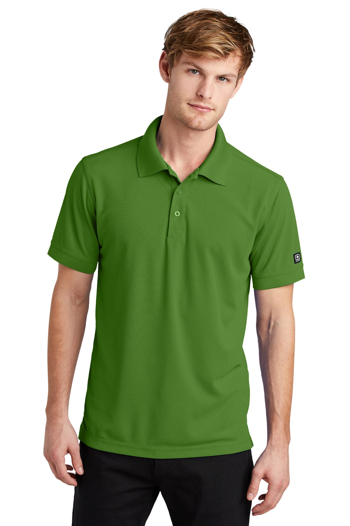 Custom Gridiron Green Caliber2.0 Polo OG101, personalized by SanCanDo Swag in Argyle, TX