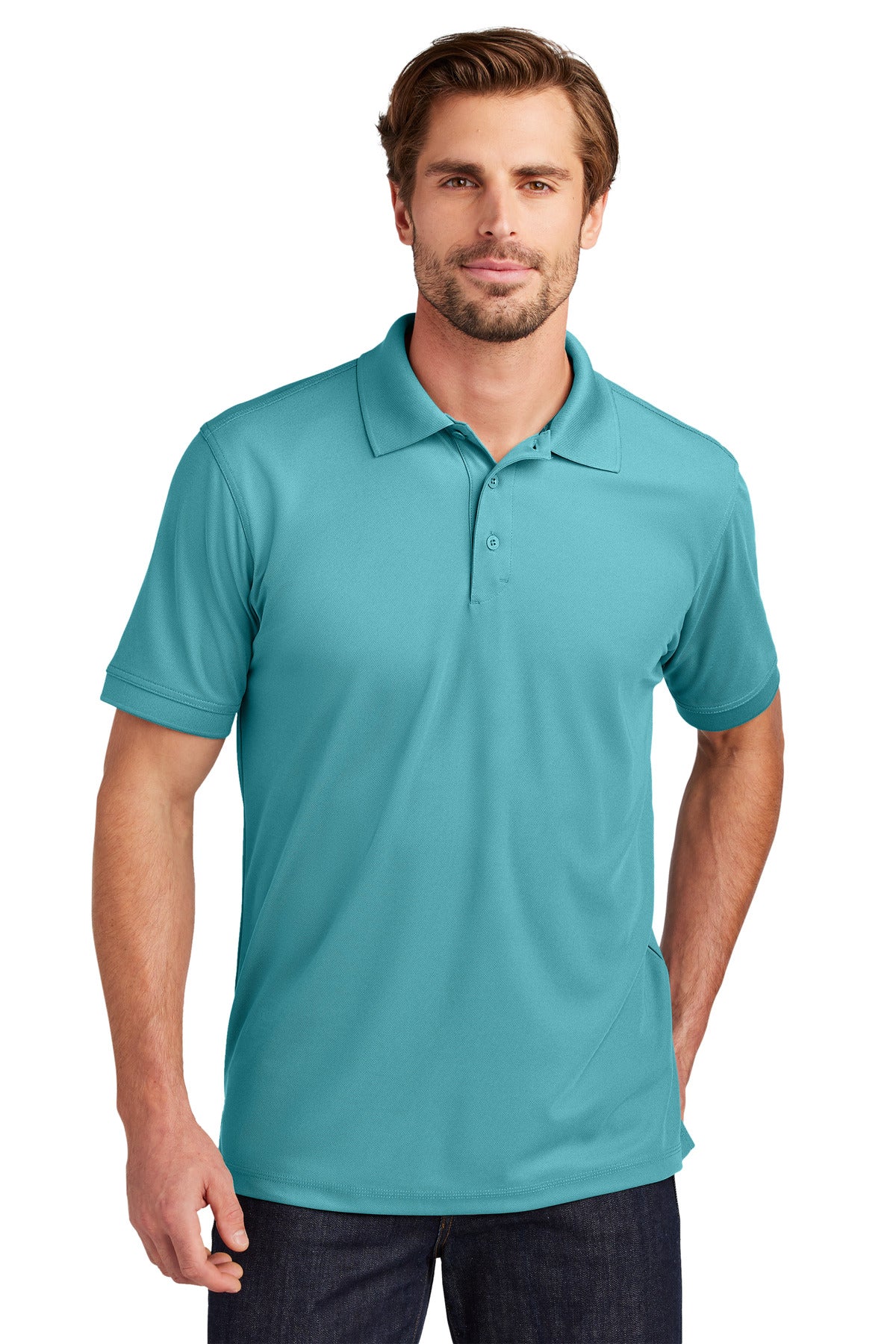 Custom Hydro Blue Caliber2.0 Polo OG101, personalized by SanCanDo Swag in Argyle, TX