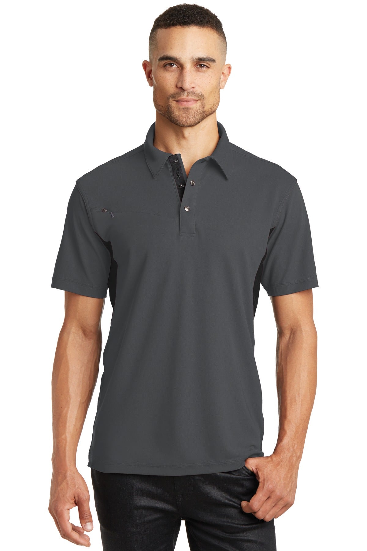Custom Diesel Grey/ Blacktop Accelerator Polo OG102, personalized by SanCanDo Swag in Argyle, TX