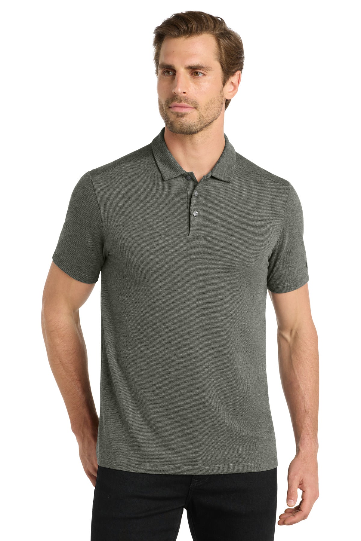 Custom Tarmac Grey Evolution Polo OG147, personalized by SanCanDo Swag in Argyle, TX