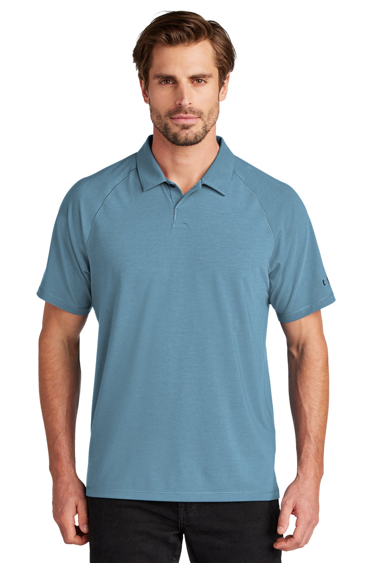 Custom Blue Mist Motion Polo OG152, personalized by SanCanDo Swag in Argyle, TX