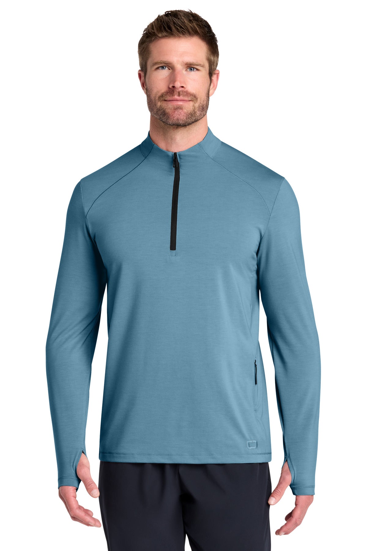 Custom Blue Mist Motion 1/4-Zip OG153, personalized by SanCanDo Swag in Argyle, TX