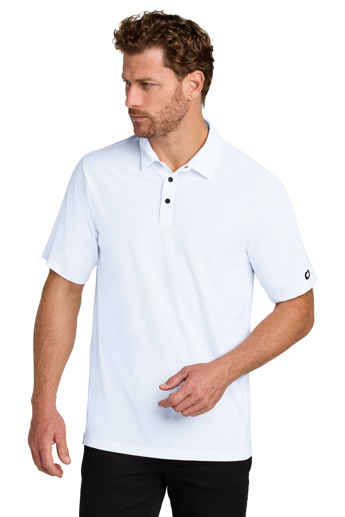 Custom White Envision Polo OG154, personalized by SanCanDo Swag in Argyle, TX