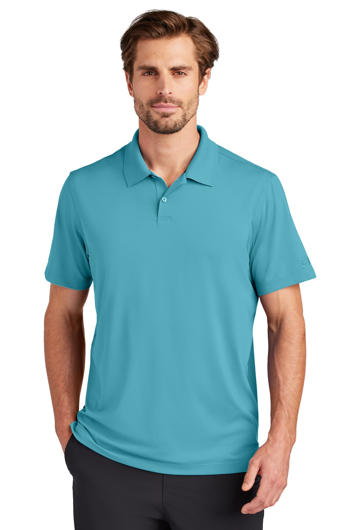 Custom Fusion Blue Regain Polo OG170, personalized by SanCanDo Swag in Argyle, TX