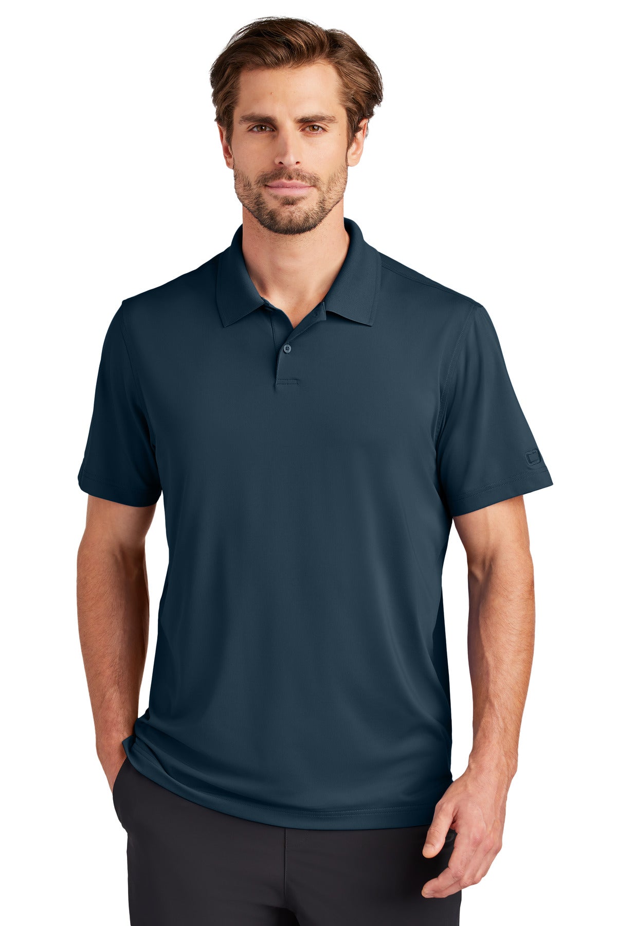 Custom River Blue Navy Regain Polo OG170, personalized by SanCanDo Swag in Argyle, TX
