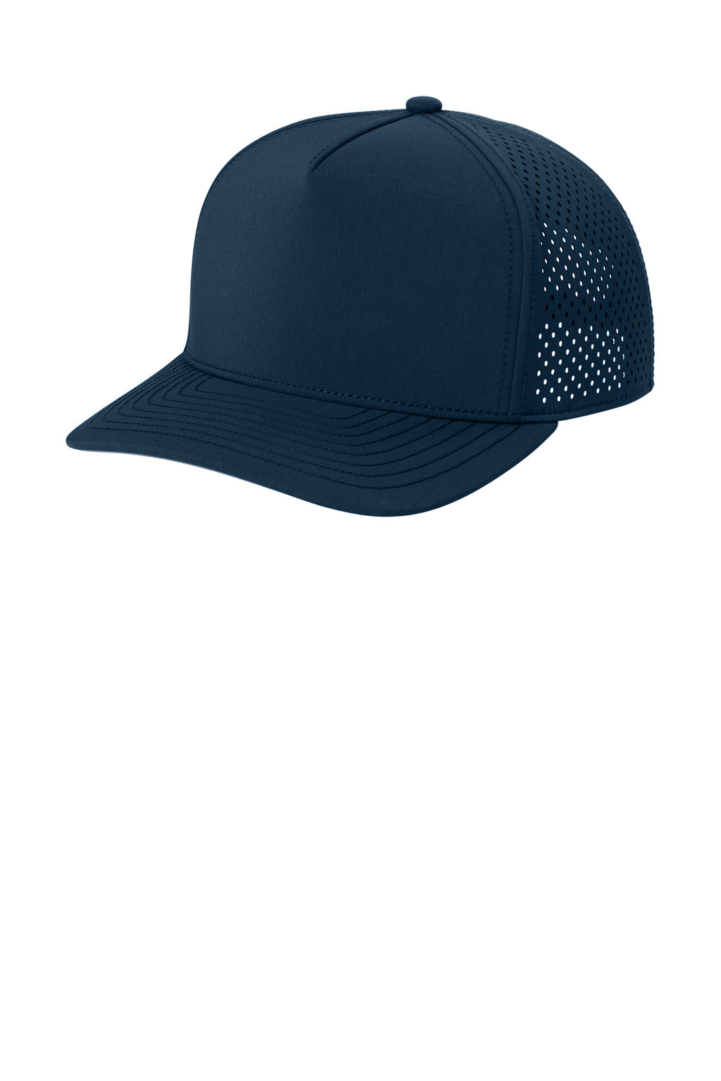 Custom River Blue Navy 5-Panel Performance Cap OG606, personalized by SanCanDo Swag in Argyle, TX