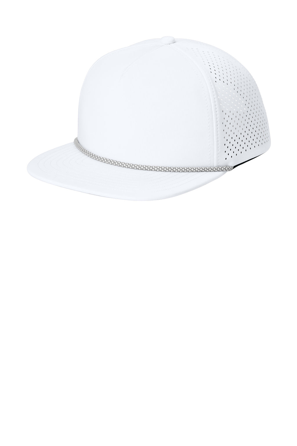 Custom White 5-Panel Rope Performance Cap OG607, personalized by SanCanDo Swag in Argyle, TX