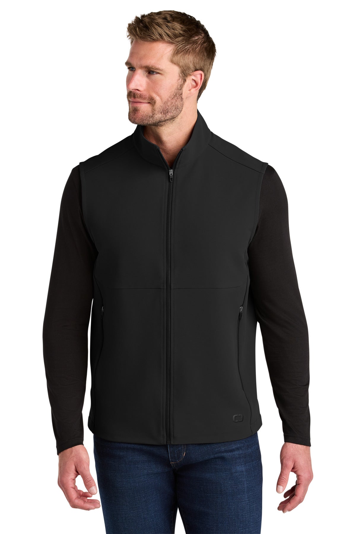 Custom Blacktop Kinetic Soft Shell Vest OG741, personalized by SanCanDo Swag in Argyle, TX