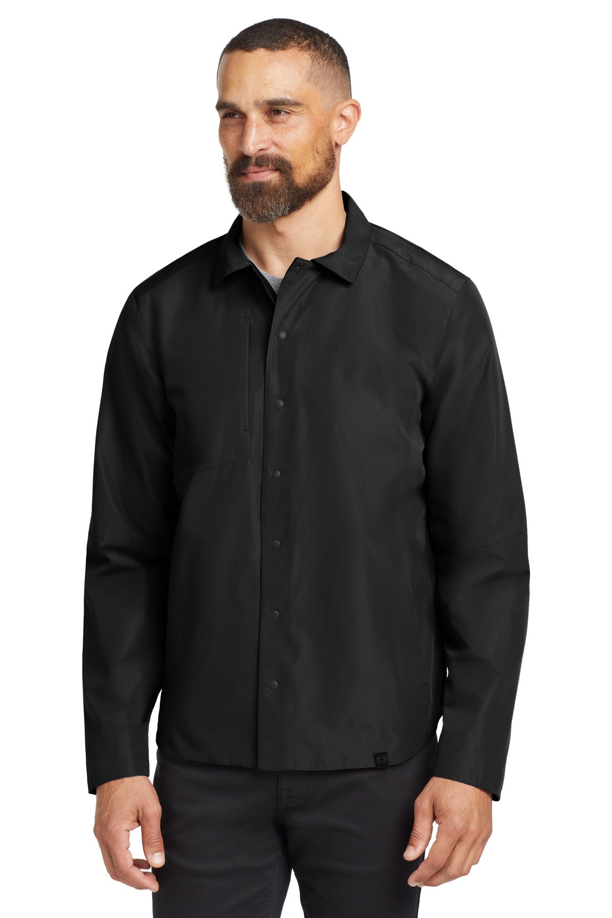 Custom Blacktop Reverse Shirt Jacket OG754, personalized by SanCanDo Swag in Argyle, TX