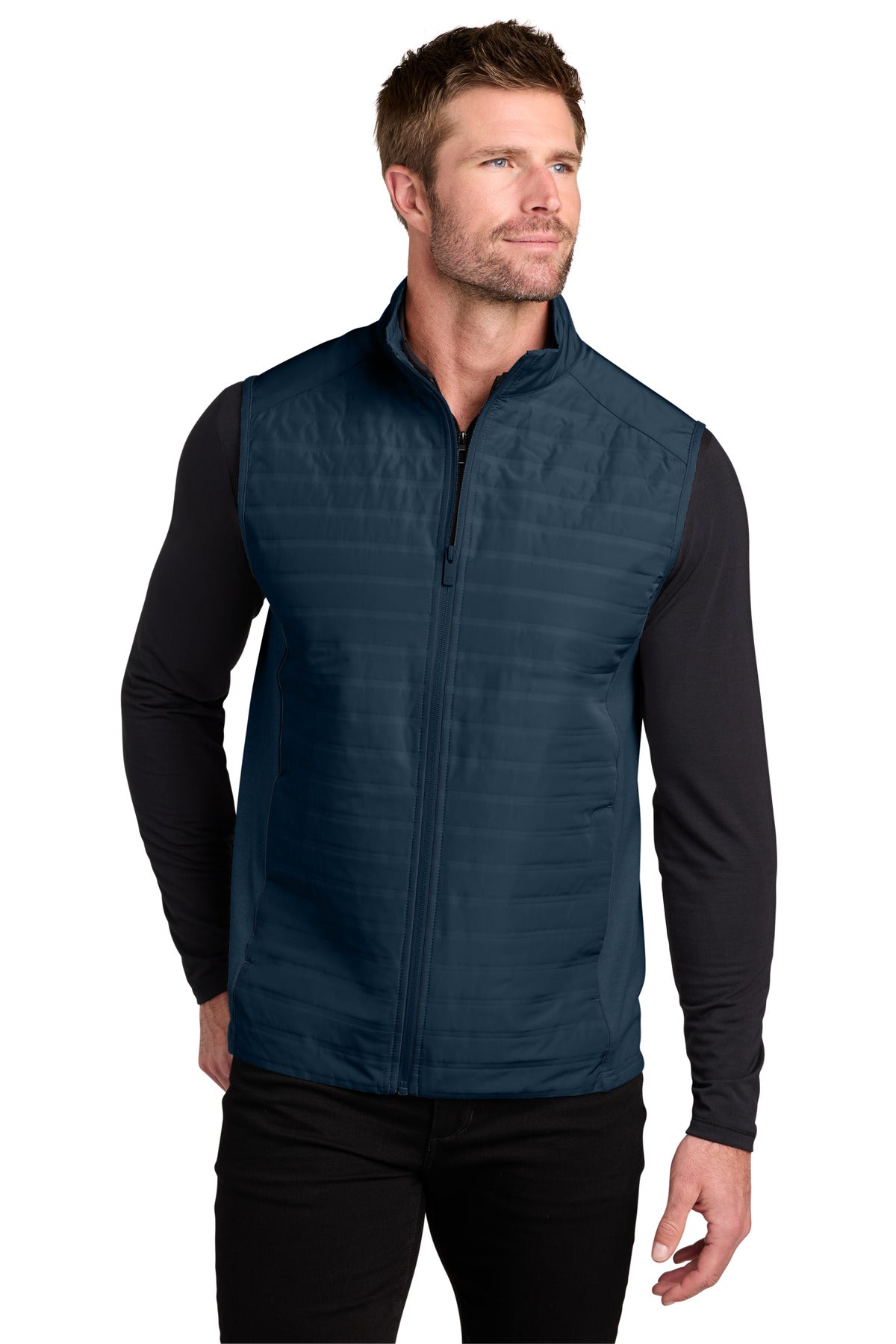 Custom River Blue Navy Driveline Hybrid Vest OG761, personalized by SanCanDo Swag in Argyle, TX