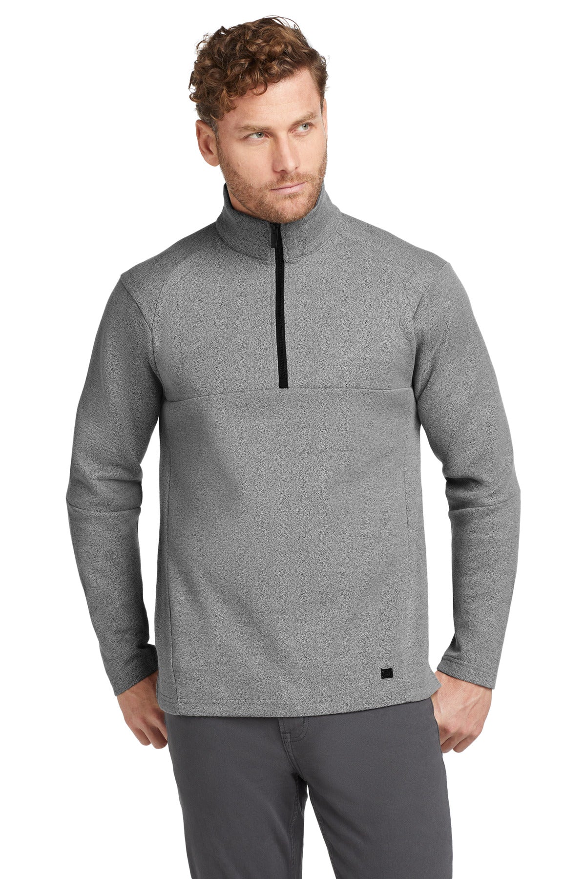 Custom Petrol Grey Heather Transition 1/4-Zip OG821, personalized by SanCanDo Swag in Argyle, TX