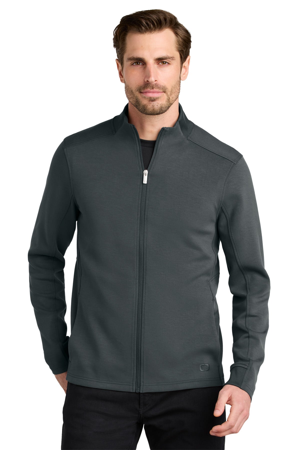 Custom Tarmac Grey Transcend Full-Zip OG860, personalized by SanCanDo Swag in Argyle, TX
