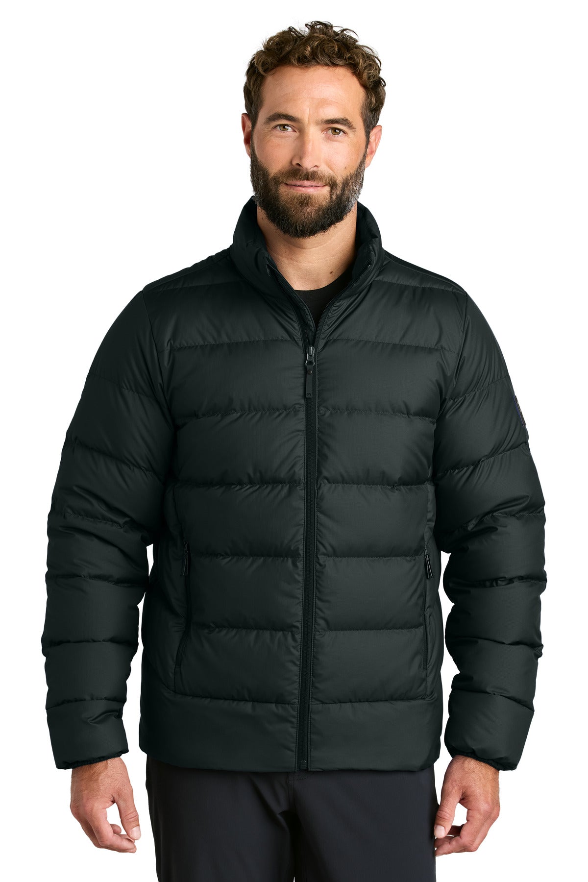Custom Black Research Coldsnap Down Jacket OR322226, personalized by SanCanDo Swag in Argyle, TX