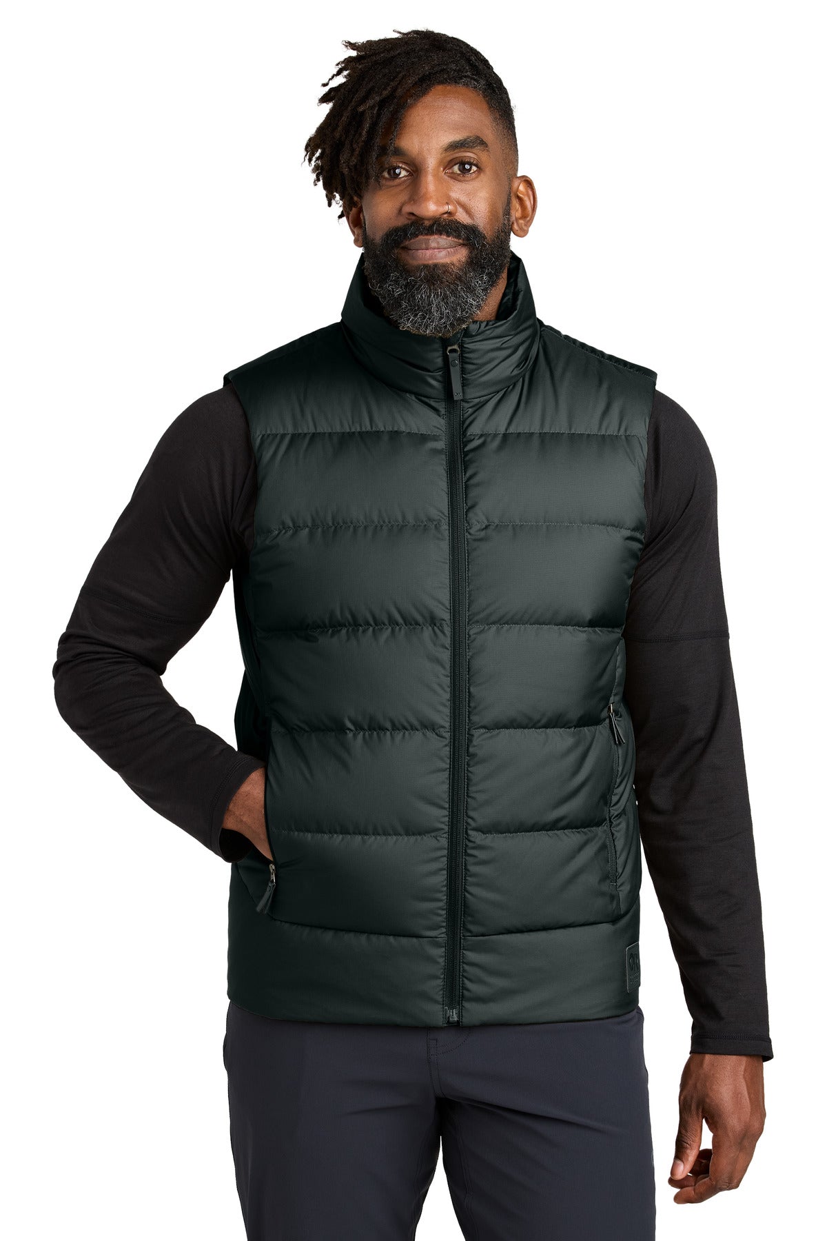 Custom Black Research Coldsnap Down Vest OR322227, personalized by SanCanDo Swag in Argyle, TX