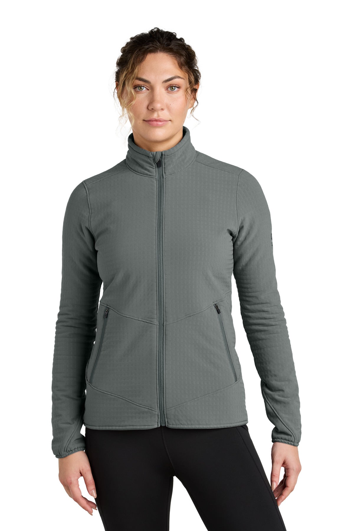 Custom Grey Grid Soft Shell Jacket OR322265, personalized by SanCanDo Swag in Argyle, TX