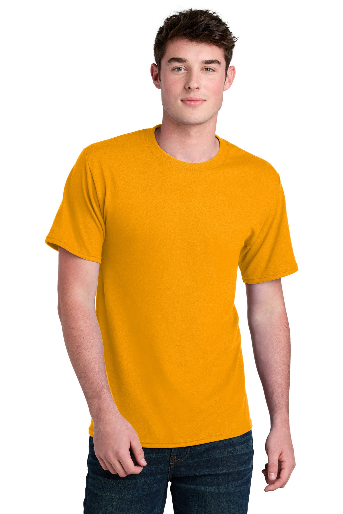 Custom Port & Company Tee PC01 in Gold, personalized by SanCanDo Swag in Argyle, TX