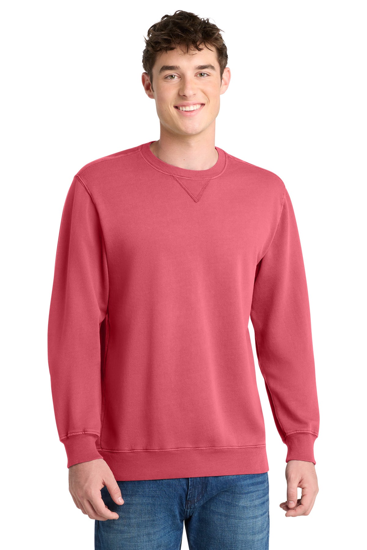 Custom Fruit Punch Beach Wash Garment-Dyed Crewneck PC098, personalized by SanCanDo Swag in Argyle, TX