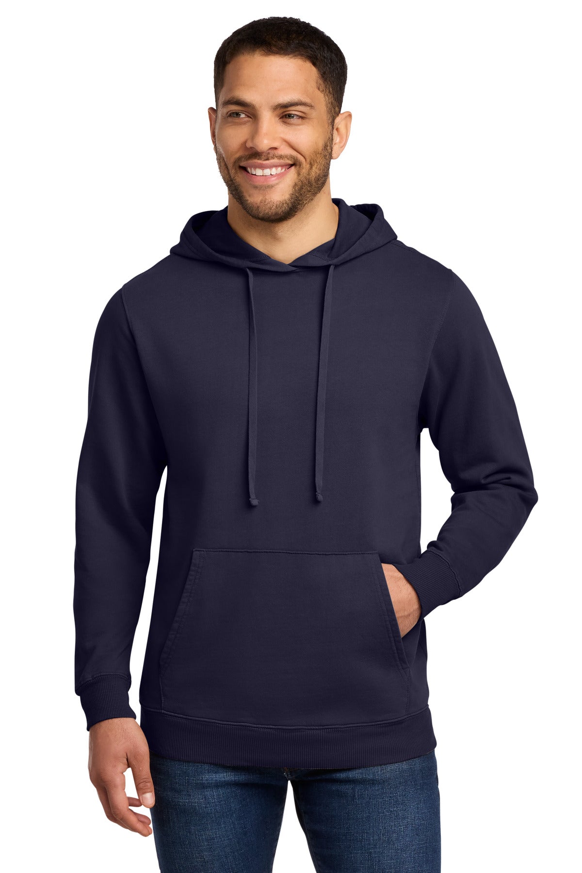 Custom True Navy Beach Wash Garment-Dyed Hoodie PC098H, personalized by SanCanDo Swag in Argyle, TX