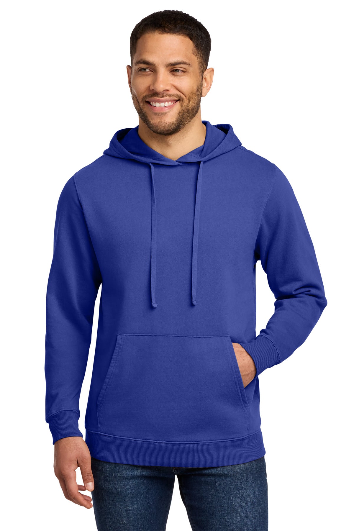 Custom Blue Iris Beach Wash Garment-Dyed Hoodie PC098H, personalized by SanCanDo Swag in Argyle, TX