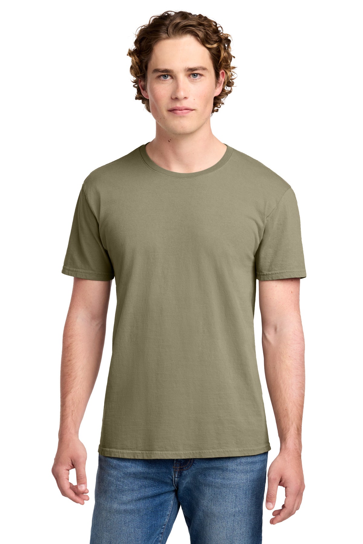 Custom Port & Company Garment-Dyed Tee PC099 in Walnut, personalized by SanCanDo Swag in Argyle, TX