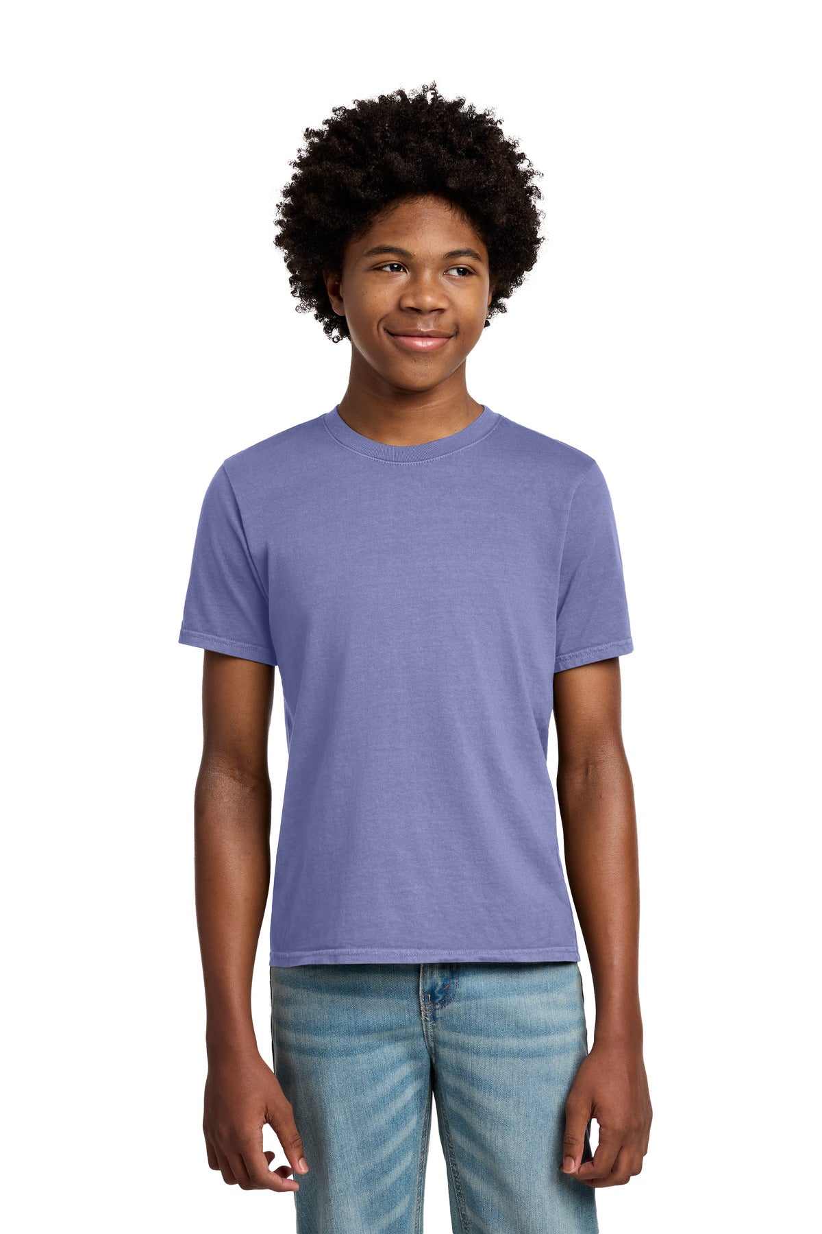 Custom Amethyst Youth Beach Wash Garment-Dyed Tee PC099Y, personalized by SanCanDo Swag in Argyle, TX