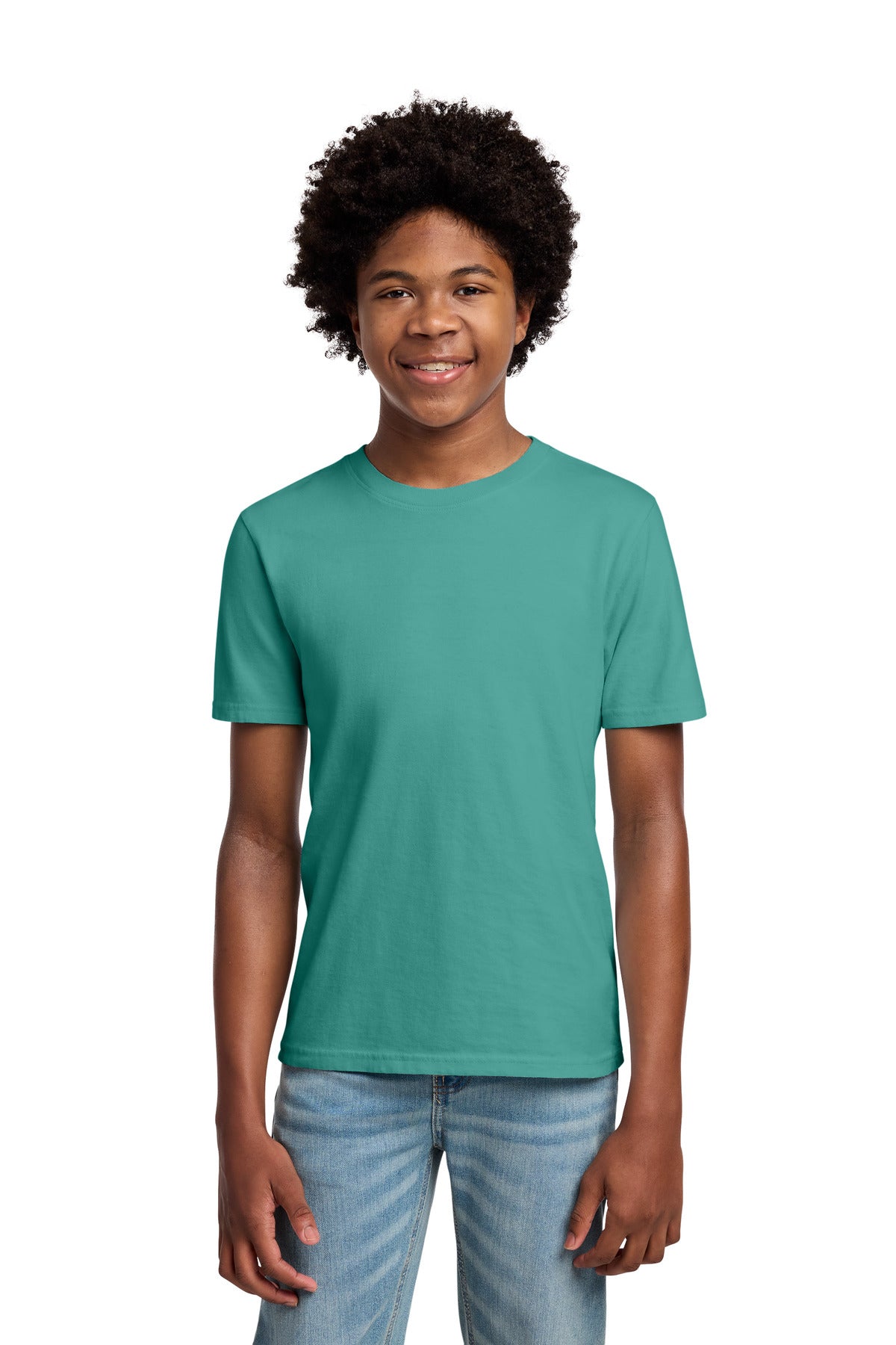 Custom Peacock Youth Beach Wash Garment-Dyed Tee PC099Y, personalized by SanCanDo Swag in Argyle, TX