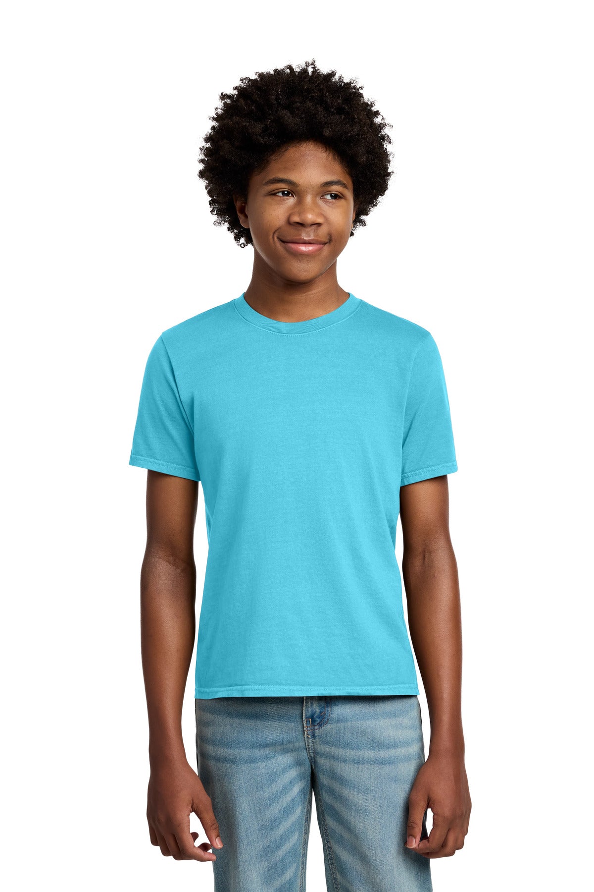 Custom Tidal Wave Youth Beach Wash Garment-Dyed Tee PC099Y, personalized by SanCanDo Swag in Argyle, TX