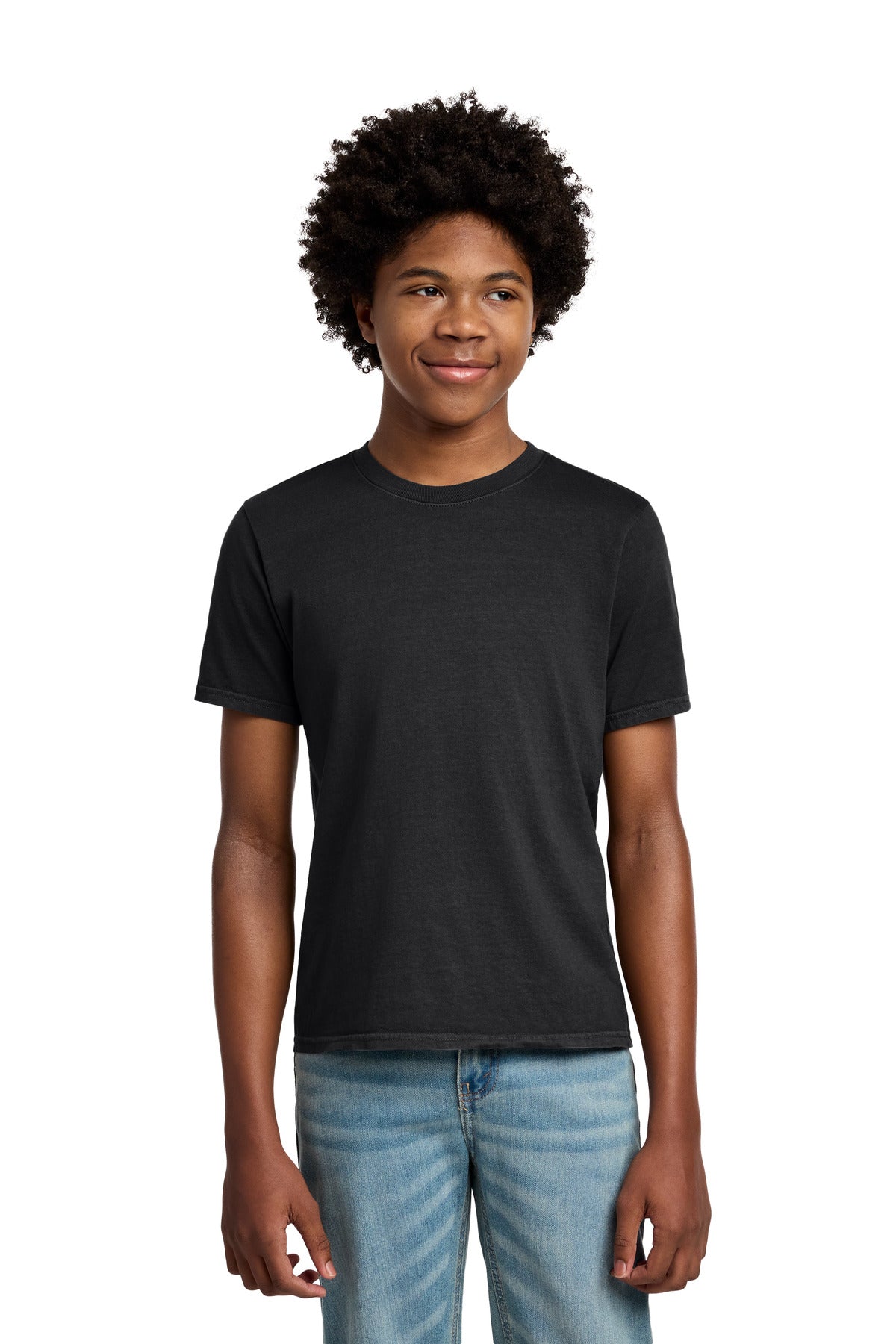 Custom Black Youth Beach Wash Garment-Dyed Tee PC099Y, personalized by SanCanDo Swag in Argyle, TX