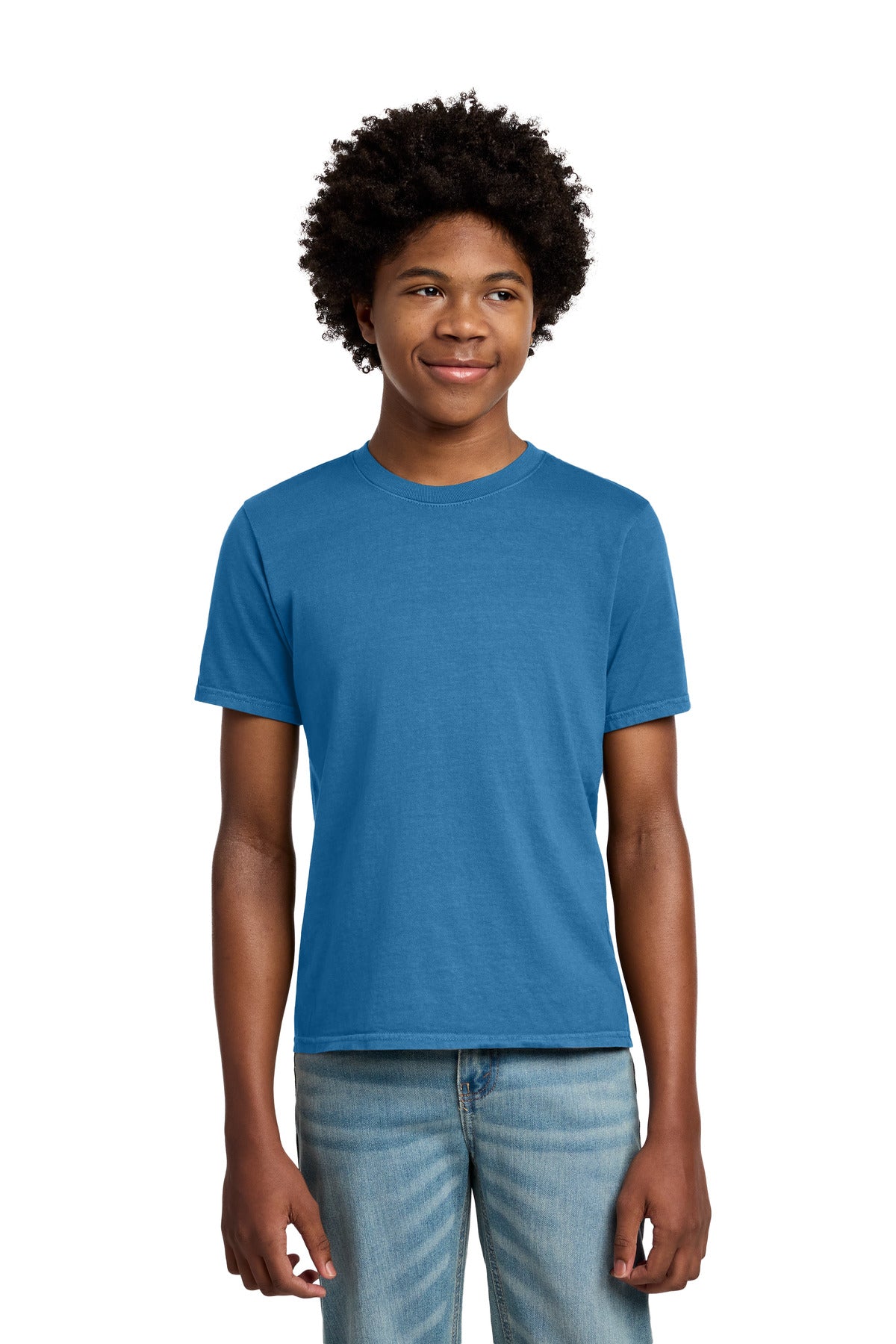 Custom Blue Moon Youth Beach Wash Garment-Dyed Tee PC099Y, personalized by SanCanDo Swag in Argyle, TX